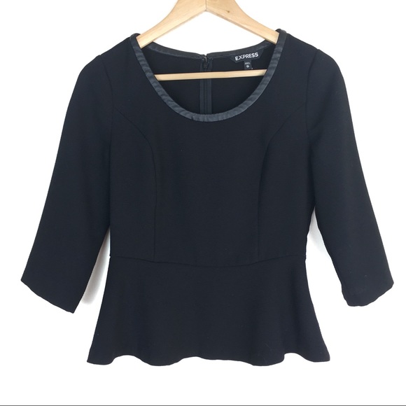 Express Tops - Express Black Peplum Top